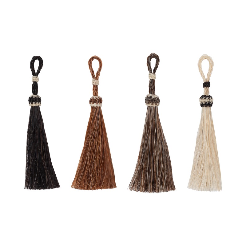 Horsehair Tassel|Black|Brown|Multi|White