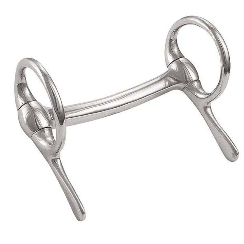 Miniature Half Cheek Driving Bit, 3-1/2 Mullen Mouth, Nickel Plated