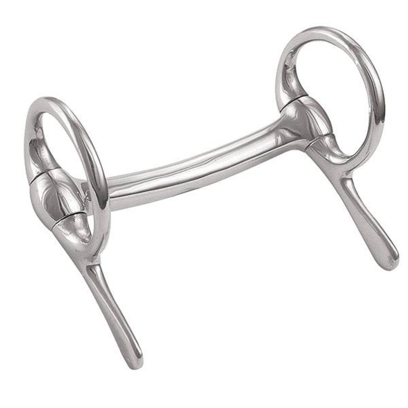 Miniature Half Cheek Driving Bit, 3-1/2 Mullen Mouth, Stainless Steel