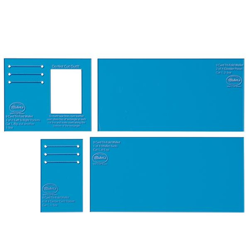 Tri-Fold Wallet Template Set by Maker’s Leather Supply, 9-Slot
