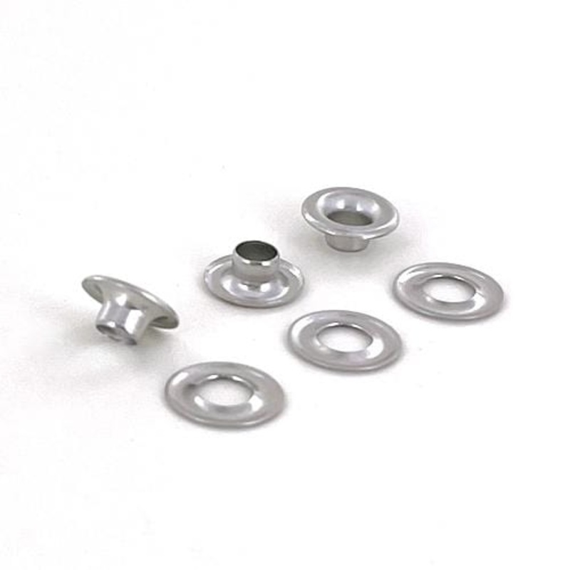 #00 Nickel, Grommets with Washers, 25-Gross, Solid Brass, #GWB-00-N