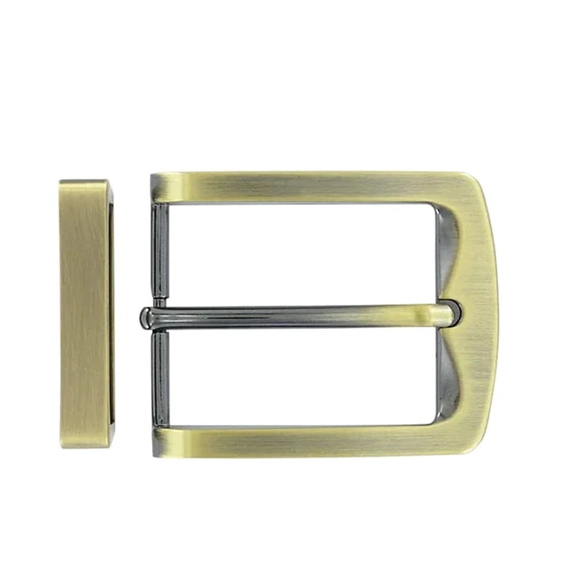 1 1/2 Antique Brass, Slim Modern Buckle Set, Zinc Alloy, #C-2095-ANTB