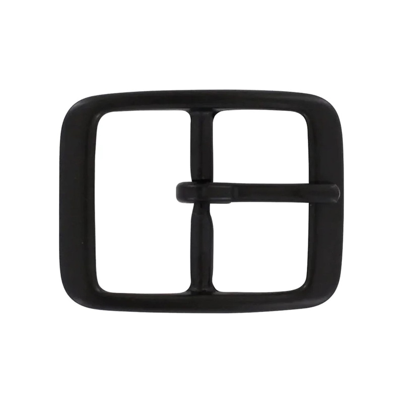 1 1/2 Black, Center Bar Buckle, Solid Brass, #C-1345-BLK