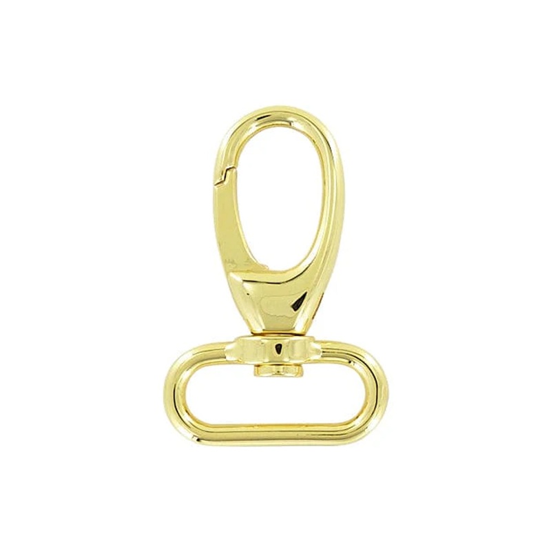 1 1/4 Shiny Gold, Lever Swivel Snap Hook, Zinc Alloy, #P-2149-GOLD