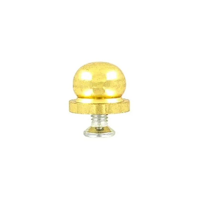 1/2 Brass, Ball on Base Handbag Bottom Stud, Solid Brass-PK5, #P-2004