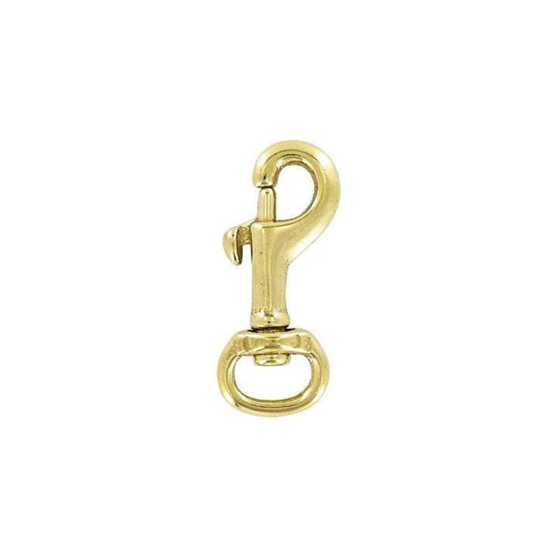 1/2 Brass, Bolt  Swivel Snap Hook, Solid Brass-PK4, #P-1925