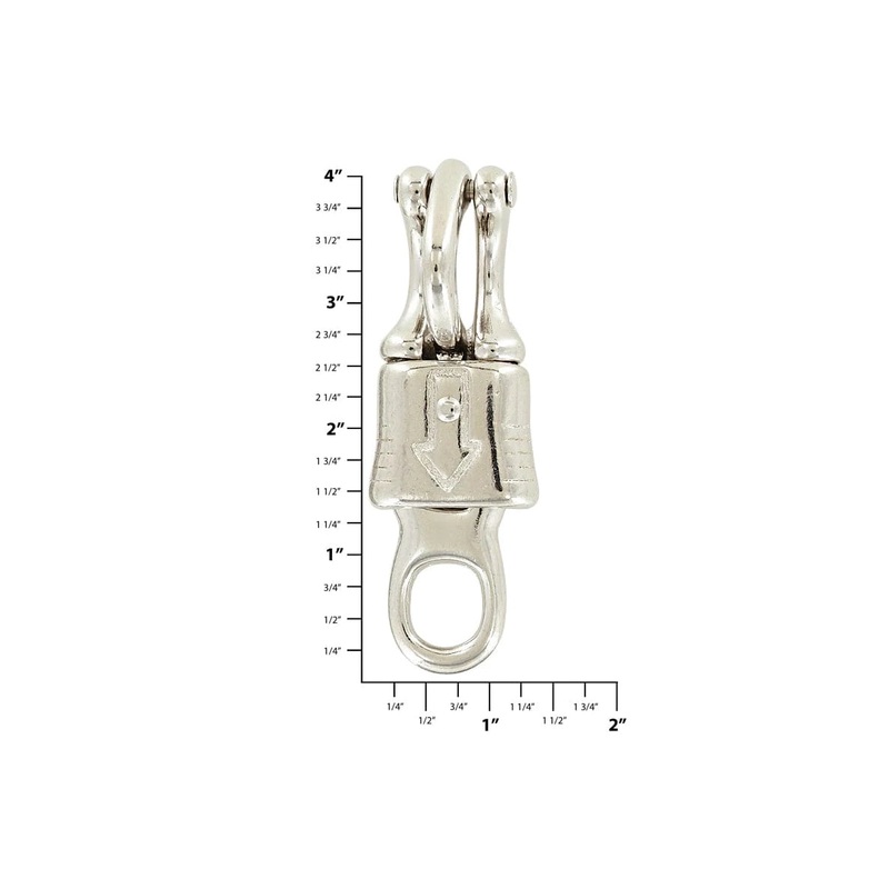 1/2 Nickel, Artisan Panic Snap Hook, Malleable Iron, #P-2380
