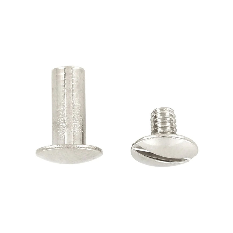 1/2 Nickel, Chicago Screw, Solid Brass PK10, #L-156-1-2SBN