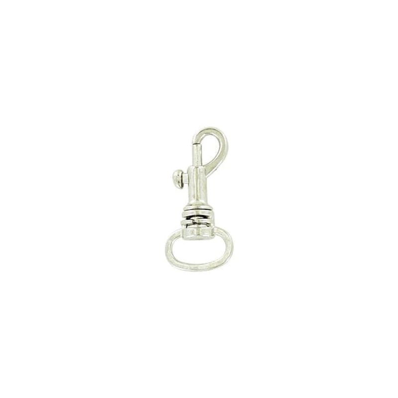 1/2 Shiny Nickel, Bolt Swivel Snap Hook, Zinc Alloy-PK4, #P-1723-NP