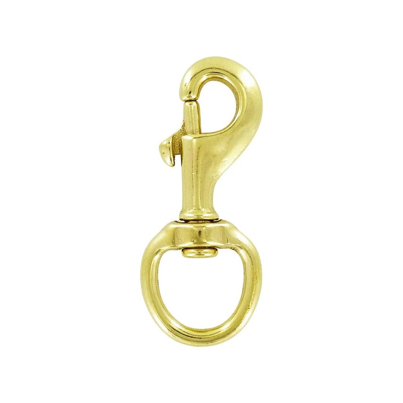 1 Brass, Bolt Swivel Snap Hook, Solid Brass, #P-1442