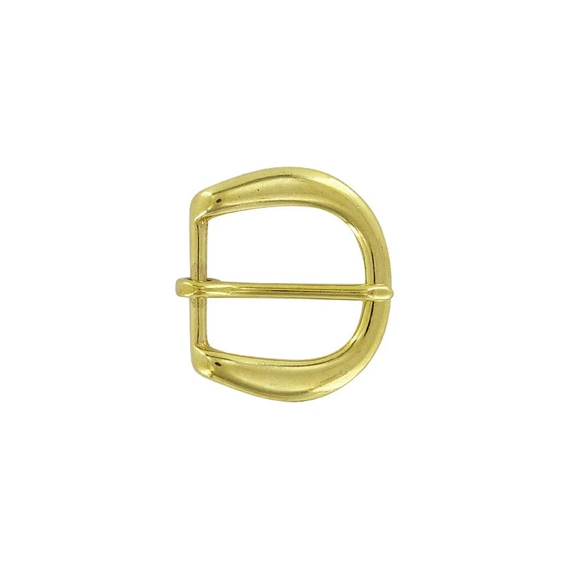 1 Brass, Heel Bar Buckle, Solid Brass, #C-1467