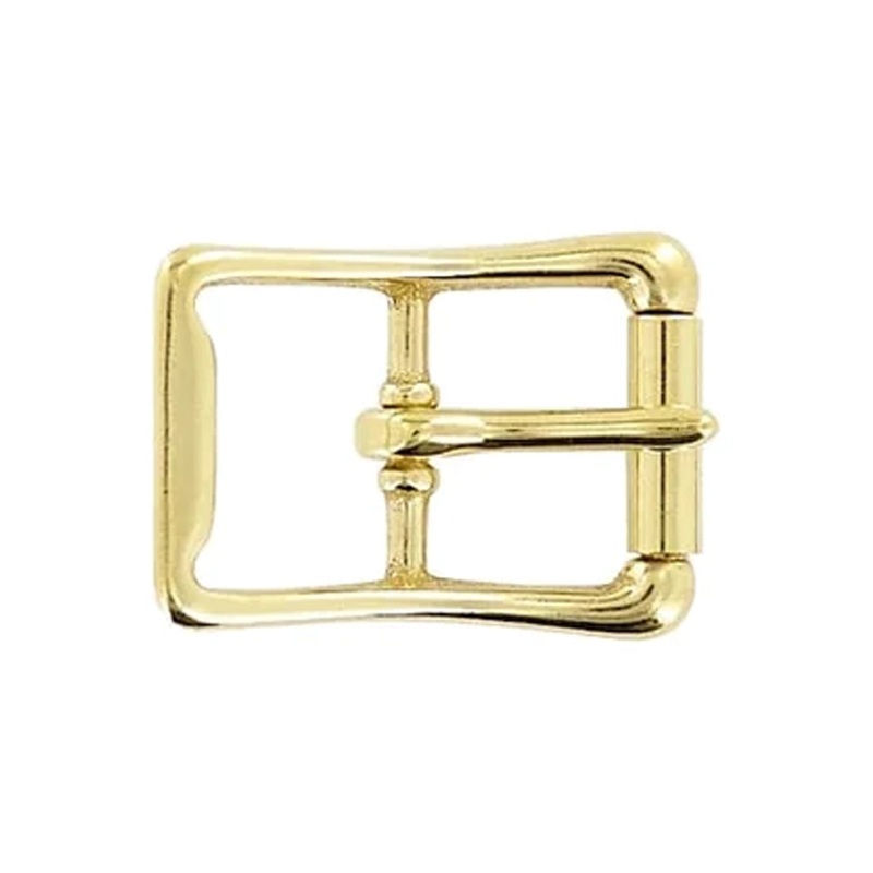 1 Brass, Roller Center Bar Buckle, Solid Brass, #C-1461