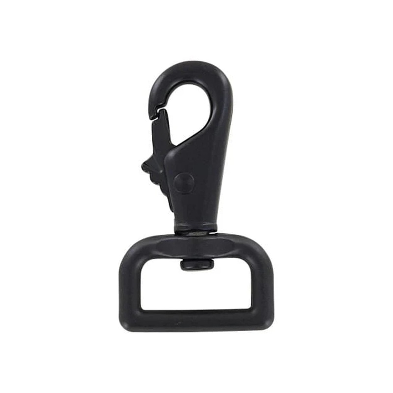1 Matte Black, Lever Swivel Snap Hook, Zinc Alloy-PK4, #P-2070-BLK