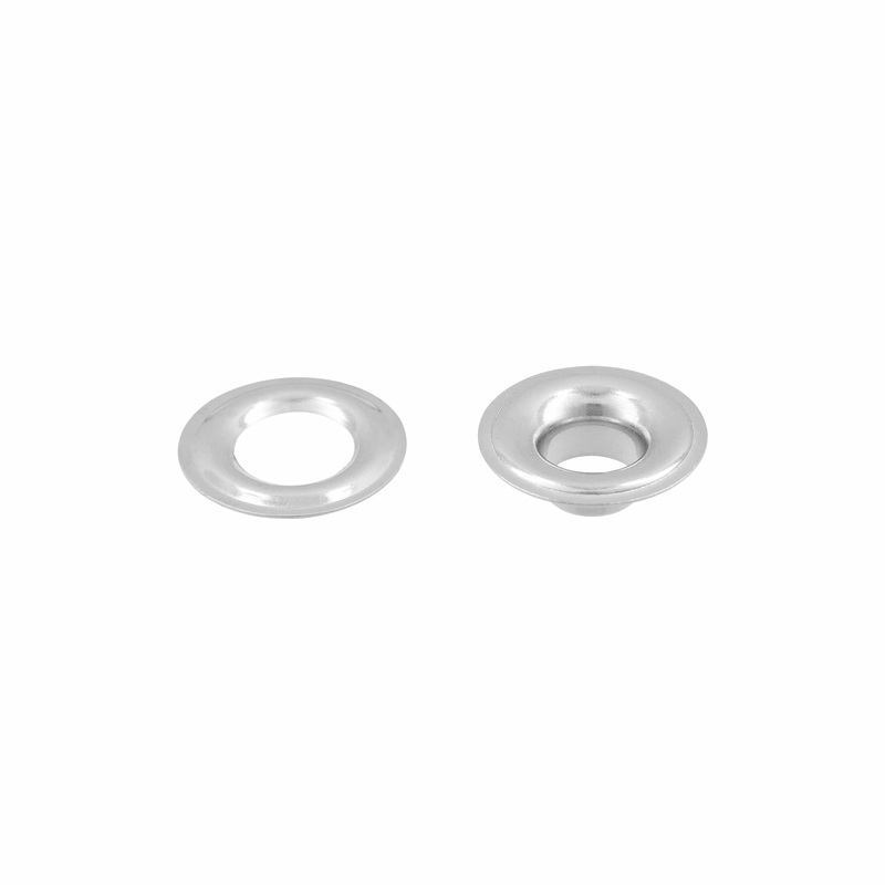 #1 Nickel, Grommet with Washer, Solid Brass – 12 pk, #GROM-1-SBN