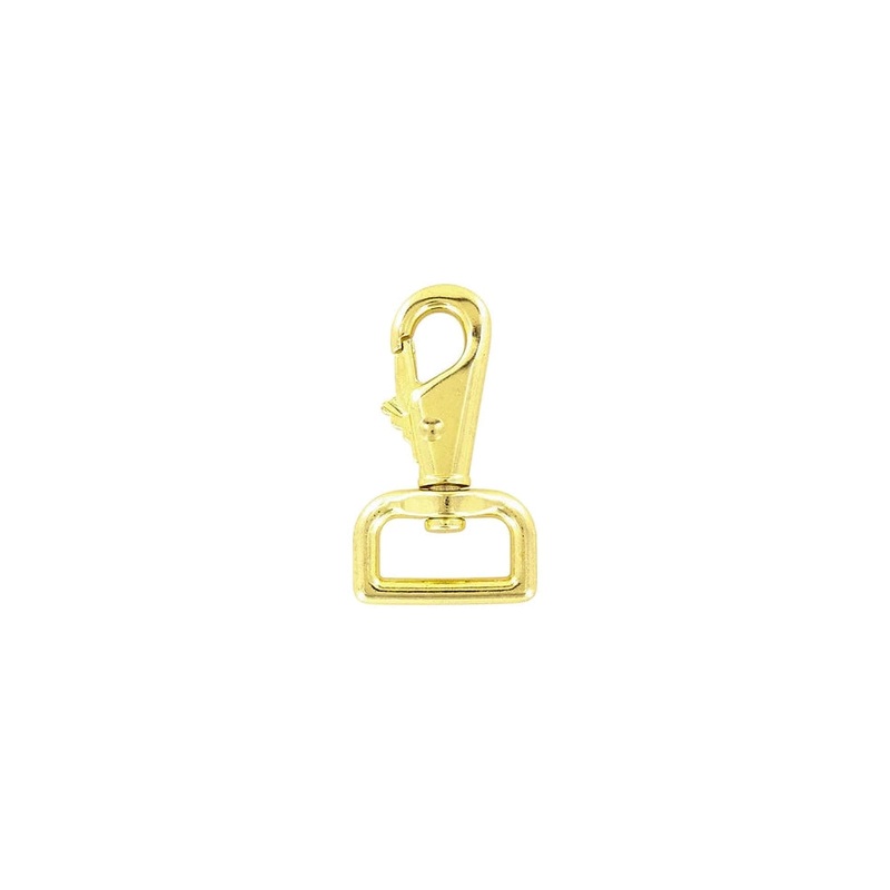 1 Shiny Gold, Lever Swivel Snap Hook, Zinc Alloy-PK4, #P-2070-BP