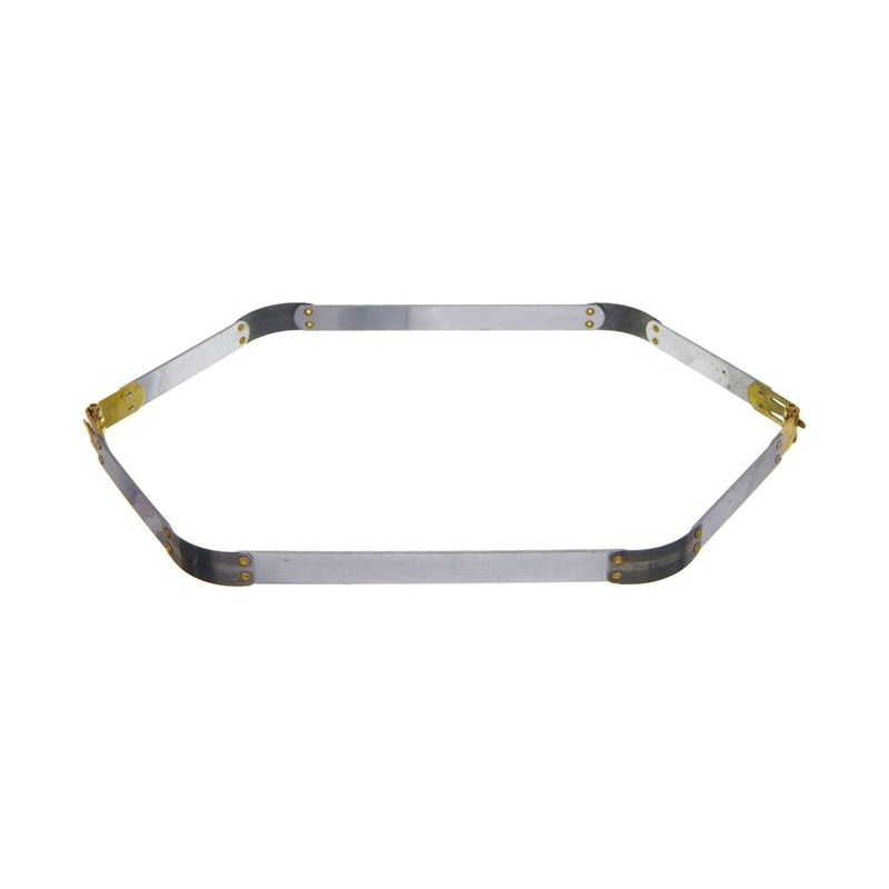 14 Facile Hexagonal Frame With Brass Hinges, Steel, #A-44-14