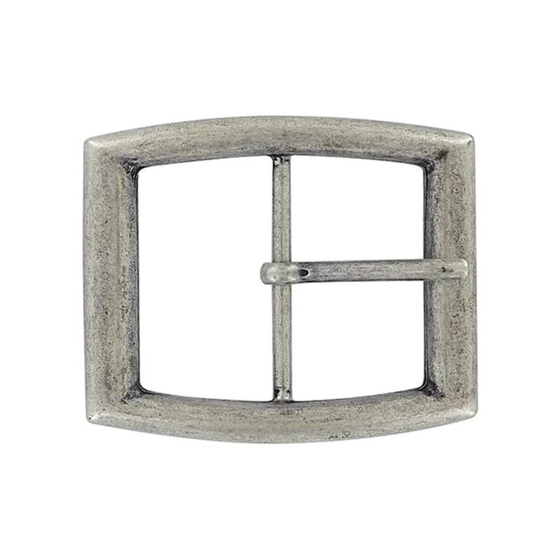 2 Antique Nickel, Artisan Center Bar Buckle, Zinc Alloy, #C-1876