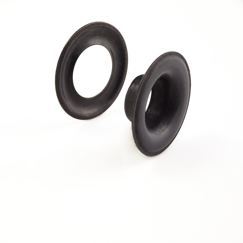 #2 Black, Grommet with Washer, Soild Brass – 12 pk, #GROM-2-BLK