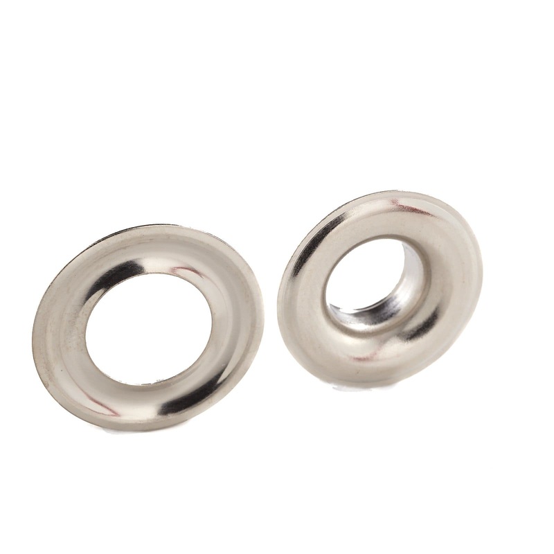 #2 Nickel, Grommet with Washer, Soild Brass – 12 pk, #GROM-2-SBN
