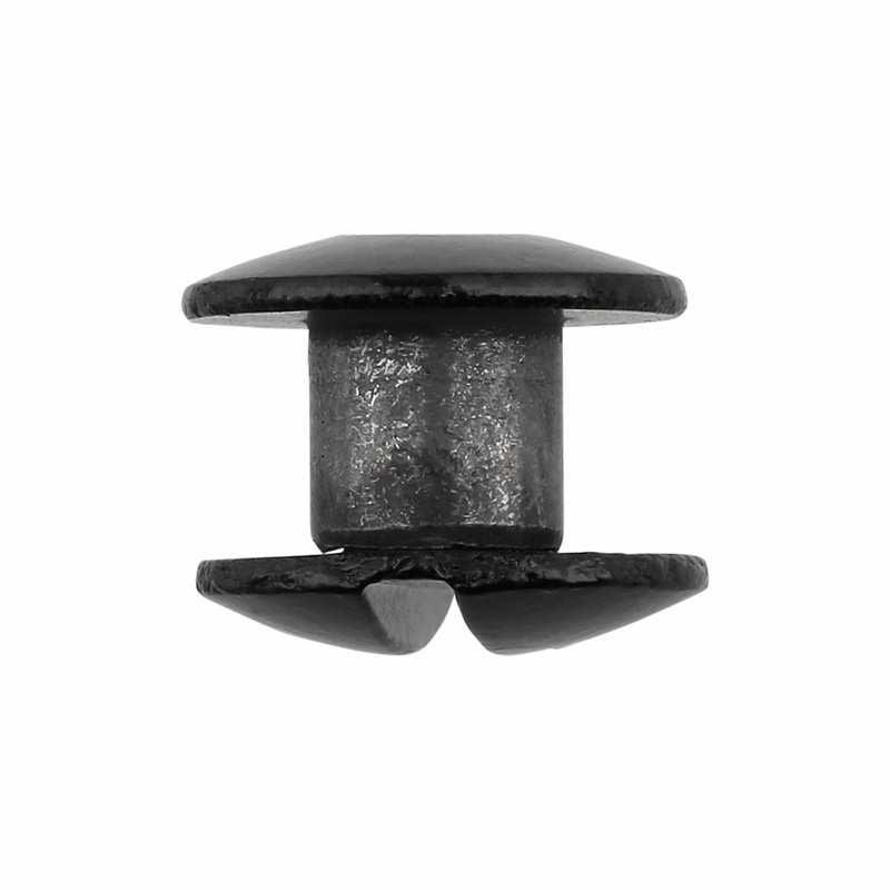 3/16 Glossy Black, Open Hole Chicago Screw, Solid Brass PK10, #L-156-3-16BLK