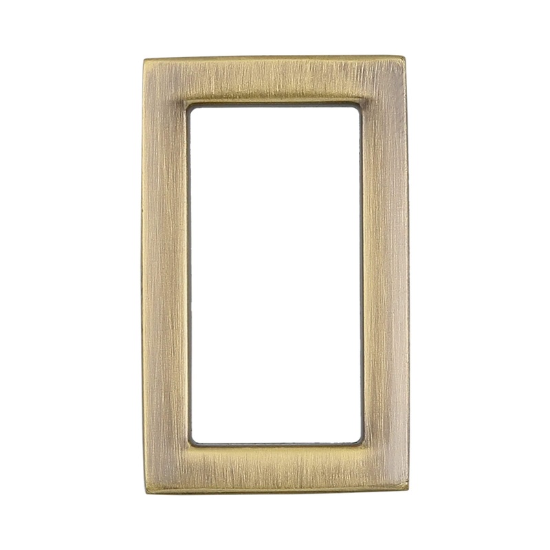 3/4 Antique Brass, Rectangular Concave Ring, Zinc Alloy-PK5, #P-2556-ANTB
