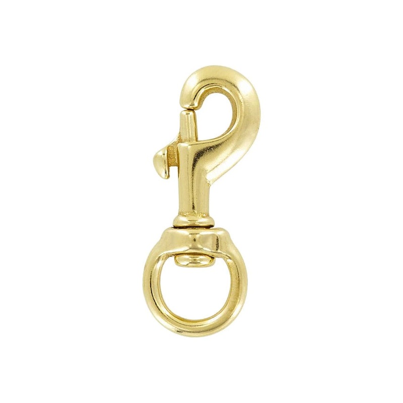3/4 Brass, Bolt Swivel Snap Hook, Solid Brass-PK4, #P-1441
