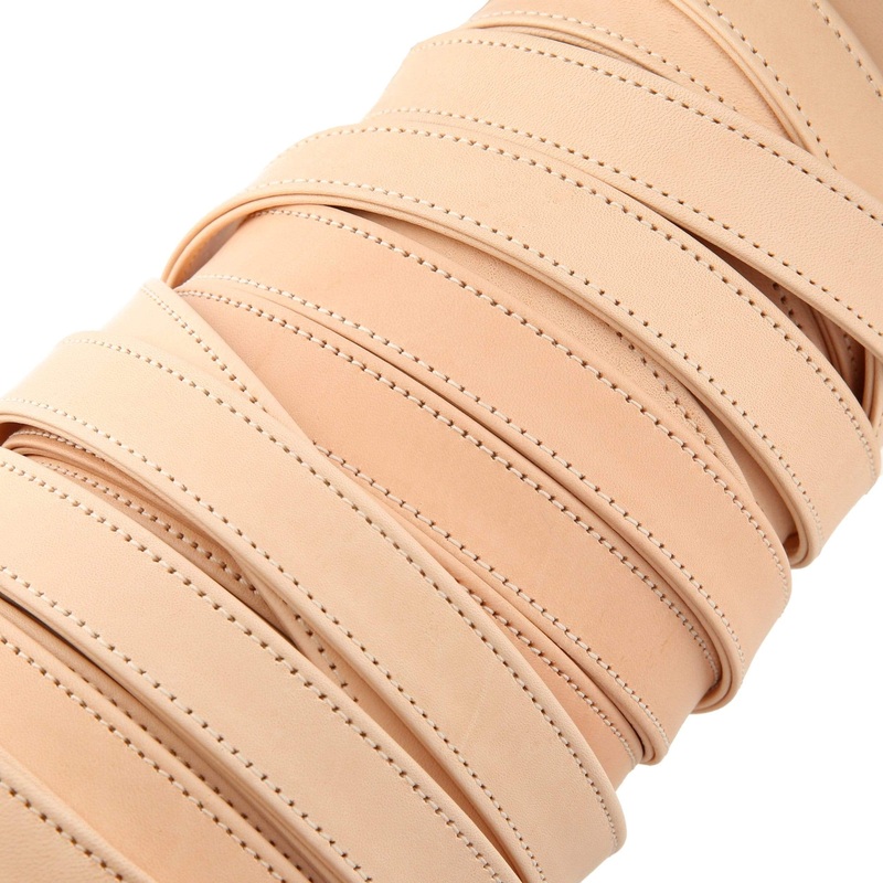 3/4 Natural Russet, Flat Leather Strap, Leather, #CALF-3-4-RUS