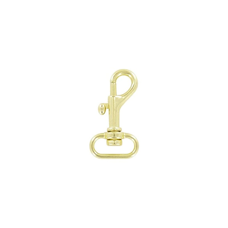 3/4 Shiny Gold, Bolt Swivel Snap Hook, Zinc Alloy-PK4, #P-2103-BP