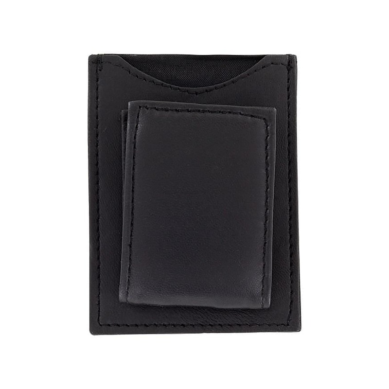 3 5/8 Black, Magnet Money Clip/Card Case, Leather, #M-1445