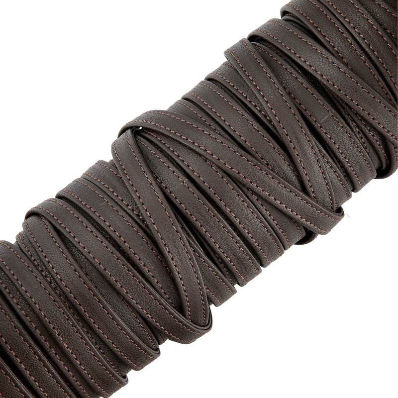 3/8 Dark Brown, Flat Leather Strapping, #CALF-3-8-DKBRO
