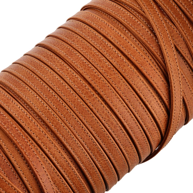3/8 Medium Brown, Flat Leather Strapping, #CALF-3-8-MEDBRO