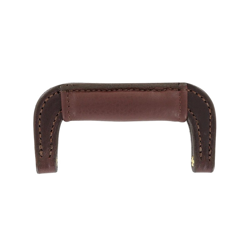 4 1/2 Brown, Padded Post Handle, Leather, #L-1666-BRO