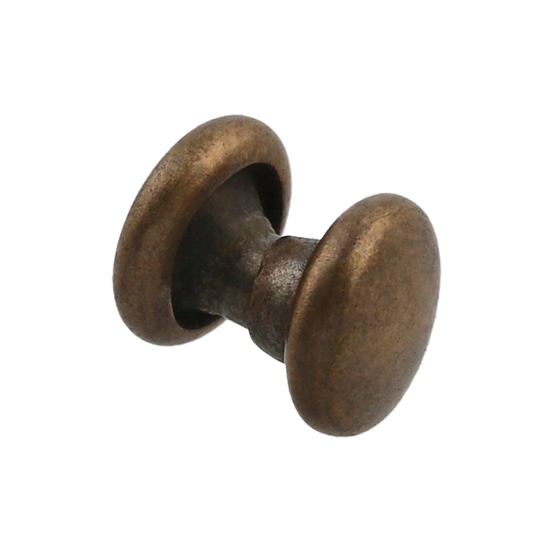 4mm Antique Brass, Double Capped Rivet, Iron – PK100, #A-337-ANTB