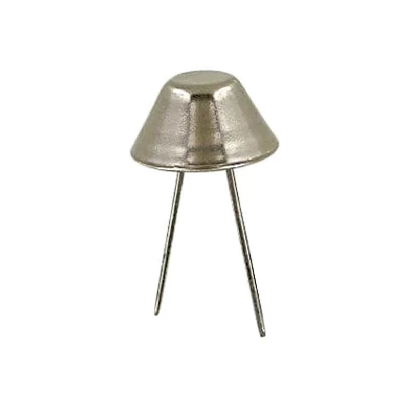 5/8 Black/Nickel, Cone Handbag Bottom Stud Prong, Zinc Alloy-PK10, #P-1503-BNIC