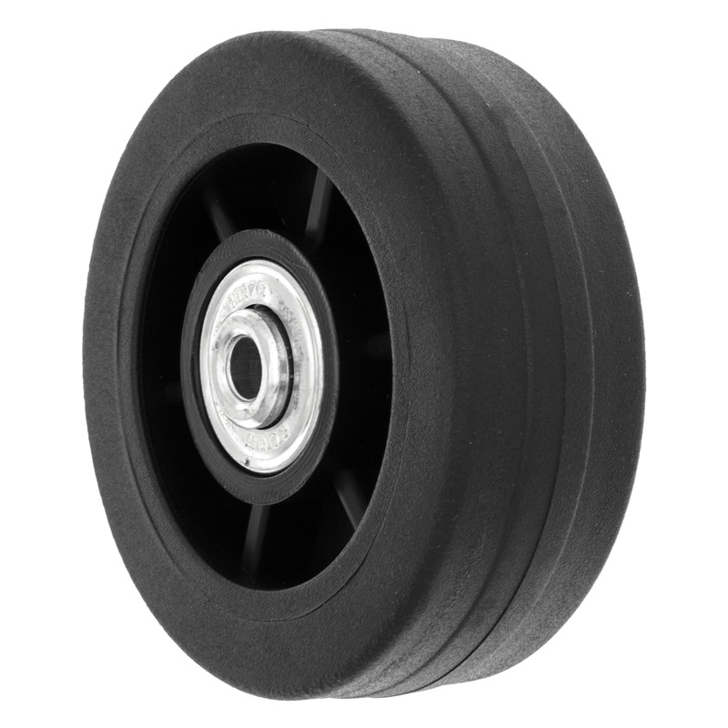 68mm Black, Wheel w/ Ball Bearing, Plastic, #L-3389