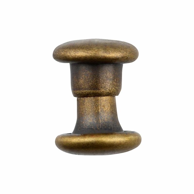 6mm Antique Brass, Double Cap Jiffy Rivet, Iron – PK100, #A-340-ANTB