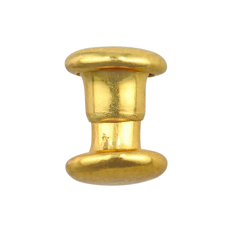 6mm Gold, Double Cap Jiffy Rivet, Iron – Pk100, #A-340-GOLD