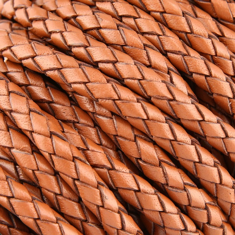 6mm Saddle Tan, Braided Bolo Cord, Leather, #M-1634-STAN