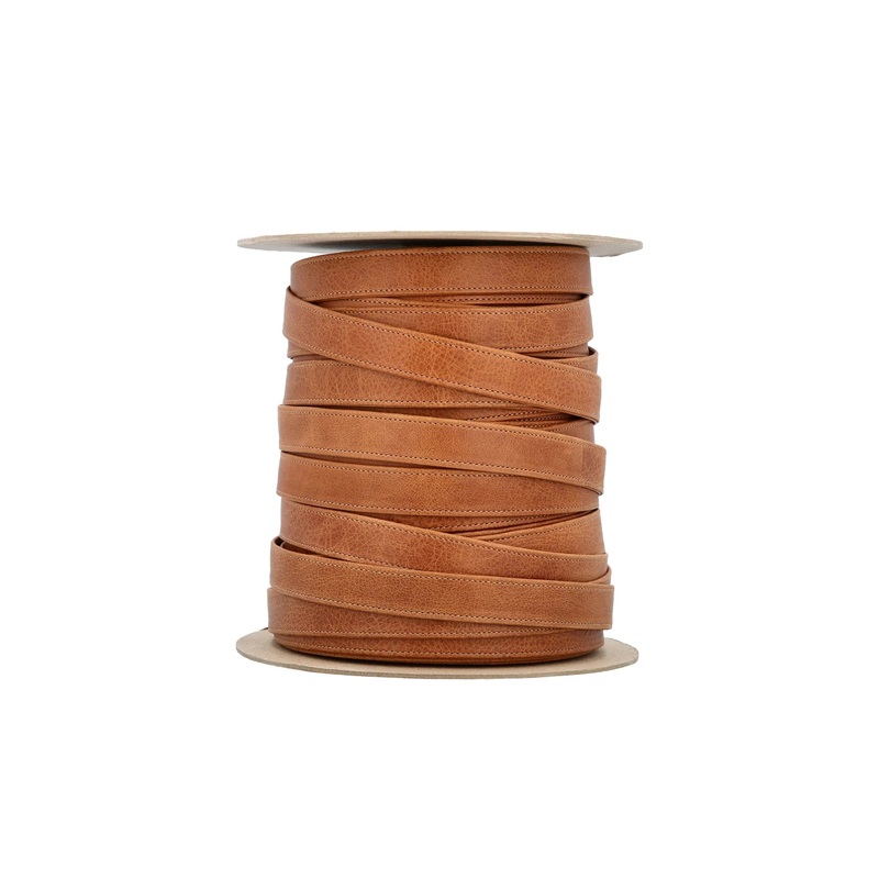 7/8 Medium Brown, Leather Strapping, Leather, #CALF-7-8-MEDBRO
