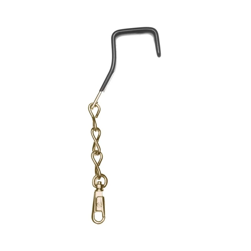 9 Brass, Garment Bag Hook, Steel with Rubber tip, #L-1777-BP