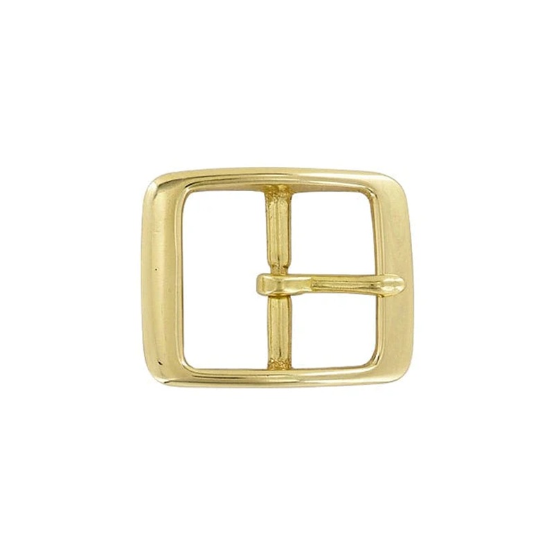 1 1/4 Brass, Center Bar Buckle, Solid Brass, #C-1343-SB