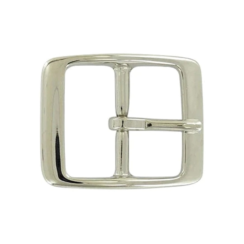1 1/4 Nickel, Center Bar Buckle, Solid Brass, #C-1343-SBN