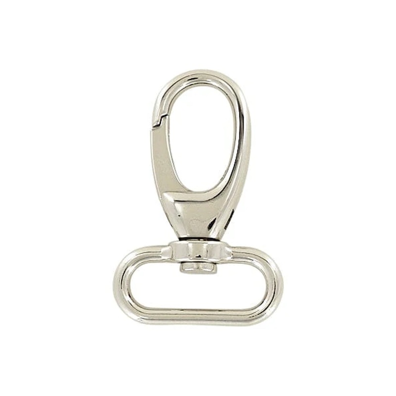 1 1/4 Shiny Nickel, Lever Swivel Snap Hook, Zinc Alloy, #P-2149-NP