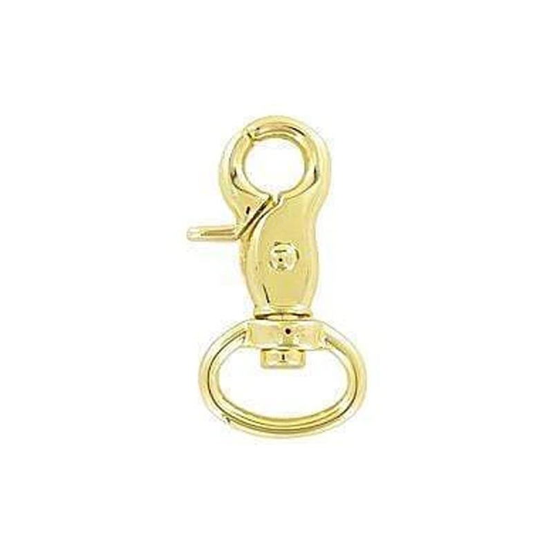 1/2 Shiny Gold, Trigger  Swivel Snap Hook, Zinc Alloy-PK5, #P-2827-GOLD