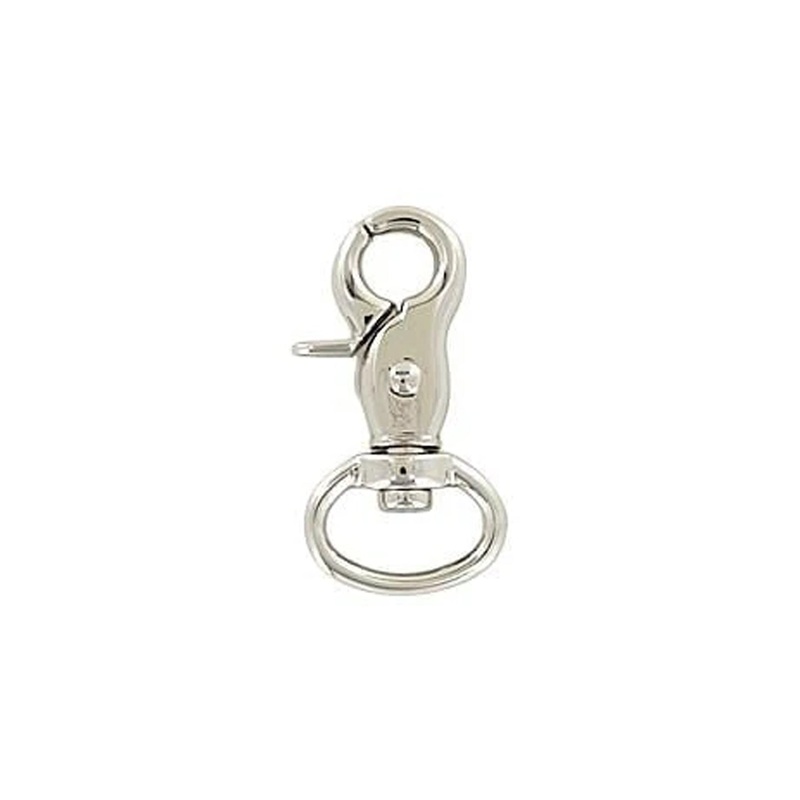 1/2 Shiny Nickel, Trigger  Swivel Snap Hook, Zinc Alloy-PK5, #P-2827-NIC