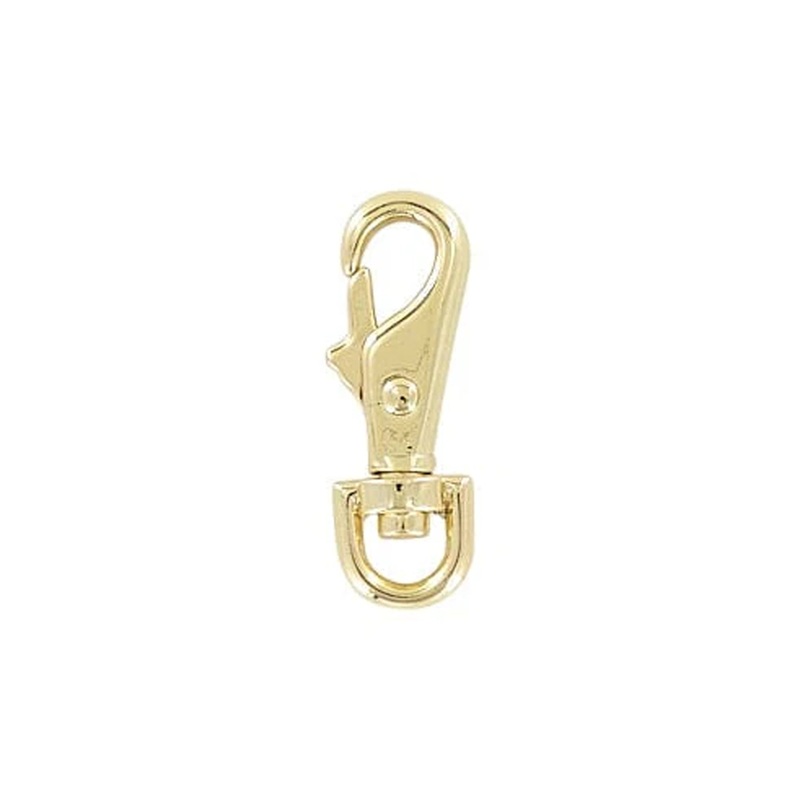 1/4 Shiny Gold, Lever Swivel Snap Hook, Zinc Alloy-PK5, #P-2579-GOLD