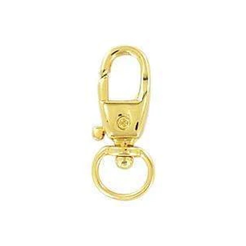 1/4 Shiny Gold, Trigger Swivel Snap Hook, Zinc Alloy-PK5, #P-2572-GOLD