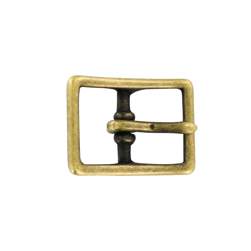 1 Antique Brass, Center Bar Buckle, Solid Brass, #C-1465-ANTB
