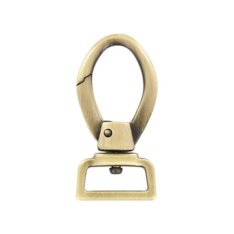 1 Antique Brass, Lever Swivel Snap Hook, Zinc Alloy, #P-2804-ANTB
