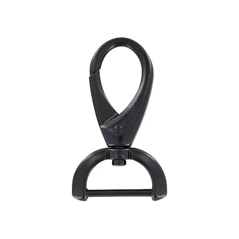1 Matte Black, Lever Swivel Snap Hook, Zinc Alloy, #P-3059-BLK